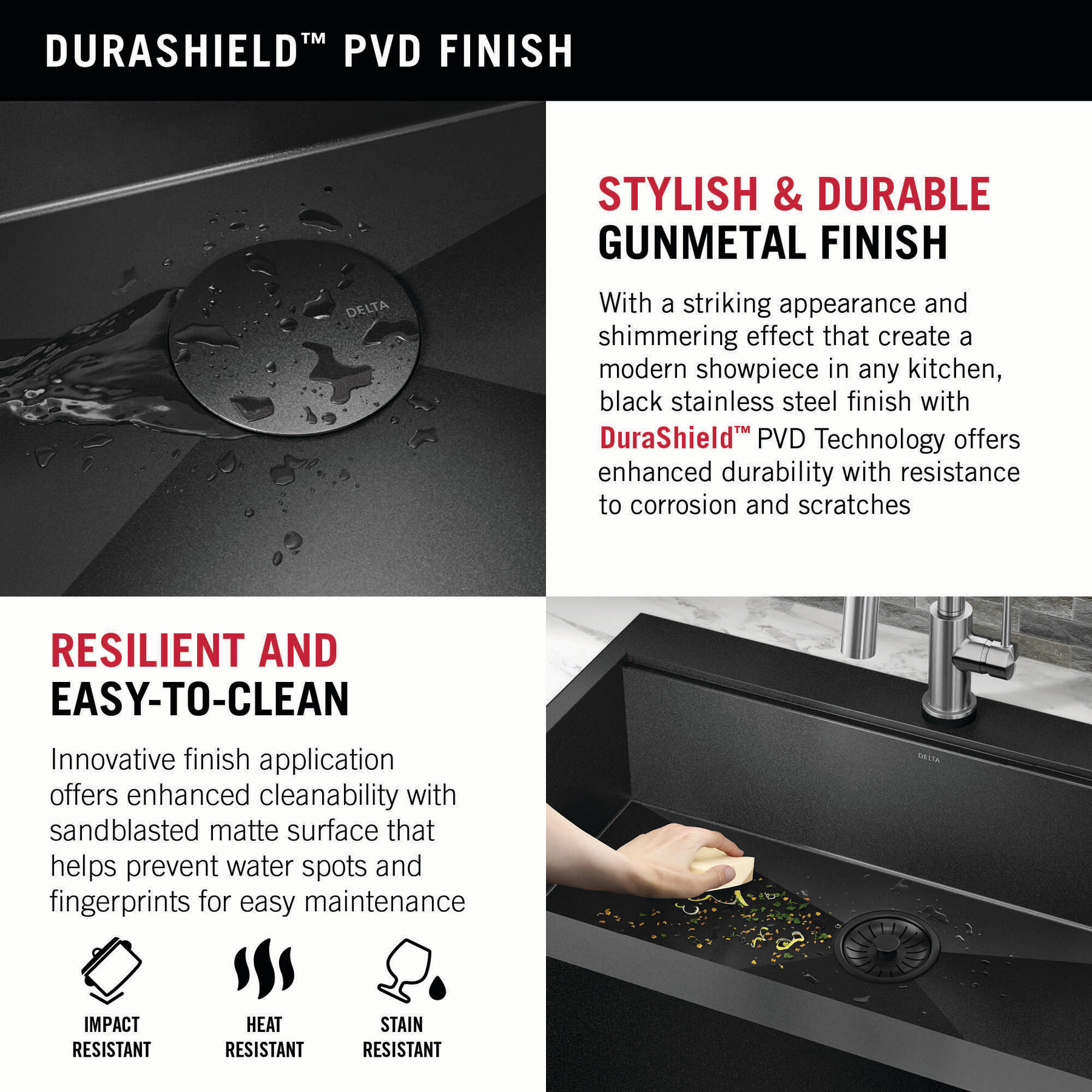 Lavabo de cocina tipo estación de trabajo para reacondicionamiento estilo campestre/borde delantero con un receptáculo calibre 16 de 33", con reborde WorkFlow™ y accesorios para instalación de montaje superior encastrado, imagen 7